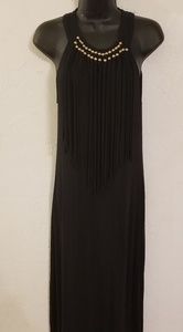 Spense Black Fringe Maxi